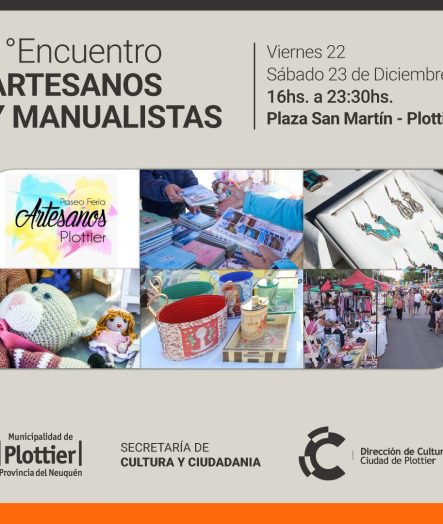 Plottier será sede del primer encuentro regional de Artesanos y Manualistas