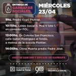 Entrega de Garrafas Sociales en Plottier este Miércoles 23 de Abril