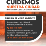 Plottier pone en marcha su Guardia Ambiental