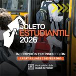 Plottier lanza el Boleto Estudiantil 2026: estiman que alcanzará a mil alumnos más que el año pasado